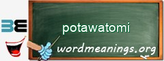 WordMeaning blackboard for potawatomi